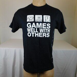 Blizzard BlizzCon Shirt Men Medium 2018 Games Well With Others Adult Tee Black